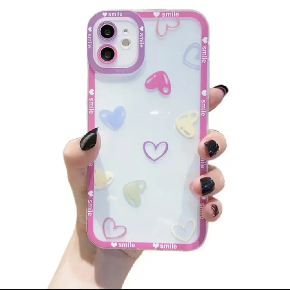 Brand new Apple IPhone 14 Pro Max Love heart 🩷🩵💜 Silicone Phone case